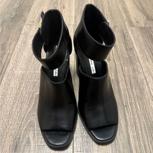 & Other Stories Black Open Toe Booties Size 37